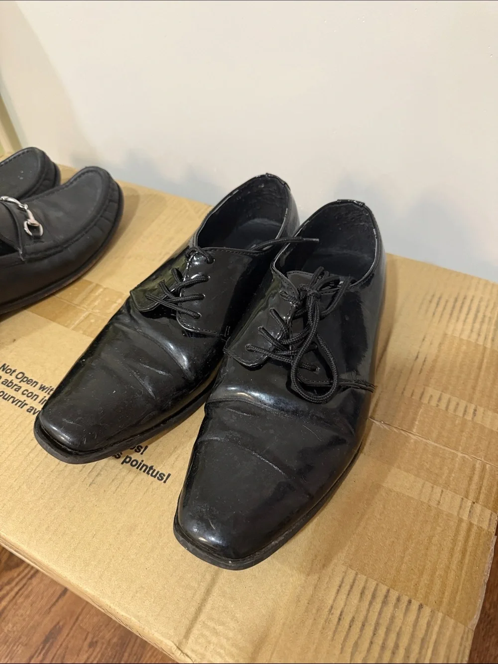 Black Men’s Lace-Up Tuxedo Shoes - 10